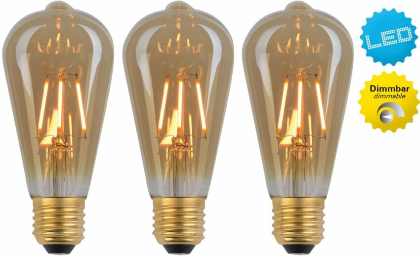 näve »LED Leuchtmittel E27/4W 3er-Set« LED-Leuchtmittel, E27, 3 Stück, Warmweiß, Set - 3 Stück, dimmbar-Leuchtmittel-Ideen für dein Zuhause von Home Trends