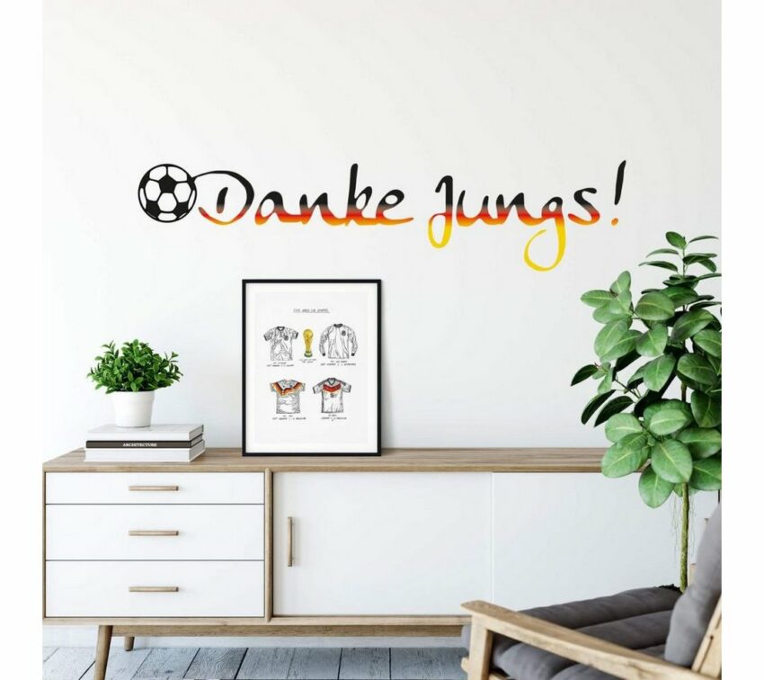 Wall-Art Wandtattoo »Fußball Spruch Danke Jungs« (1 Stück)-Wandtattoos-Ideen für dein Zuhause von Home Trends