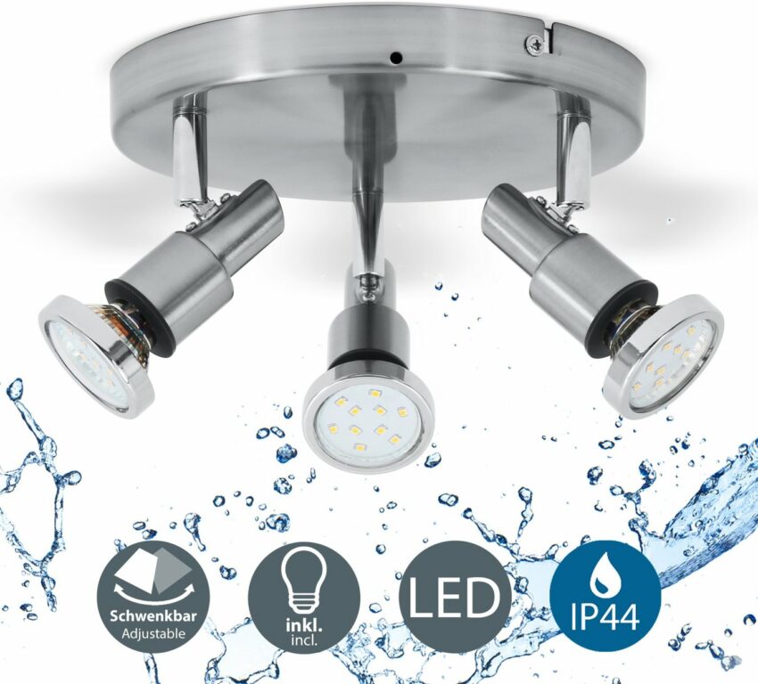 B.K.Licht LED Deckenspot »Aurel«, LED Deckenstrahler Badlampe IP44 Badezimmer Deckenleuchte Lampe GU10-Lampen-Ideen für dein Zuhause von Home Trends