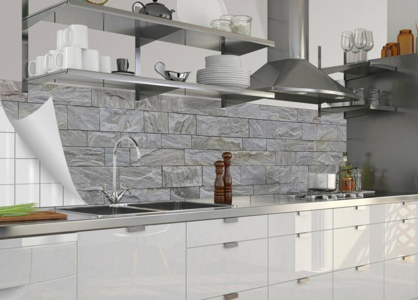 MySpotti Küchenrückwand »fixy Timo«, selbstklebende und flexible Küchenrückwand-Folie-Küchenrückwände-Ideen für dein Zuhause von Home Trends