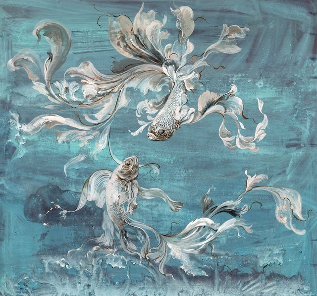 Komar Fototapete »Vliestapete Flux«, glatt, bedruckt, geblümt, floral, realistisch, 300 x 280 cm-Tapeten-Inspirationen