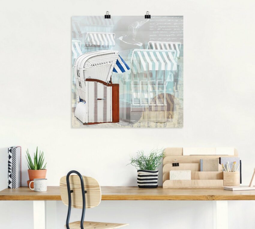 Artland Wandbild »Strandkorb Hintergrund Effekt«, Strandbilder (1 Stück), in vielen Größen & Produktarten - Alubild / Outdoorbild für den Außenbereich, Leinwandbild, Poster, Wandaufkleber / Wandtattoo auch für Badezimmer geeignet-Bilder-Ideen für dein Zuhause von Home Trends