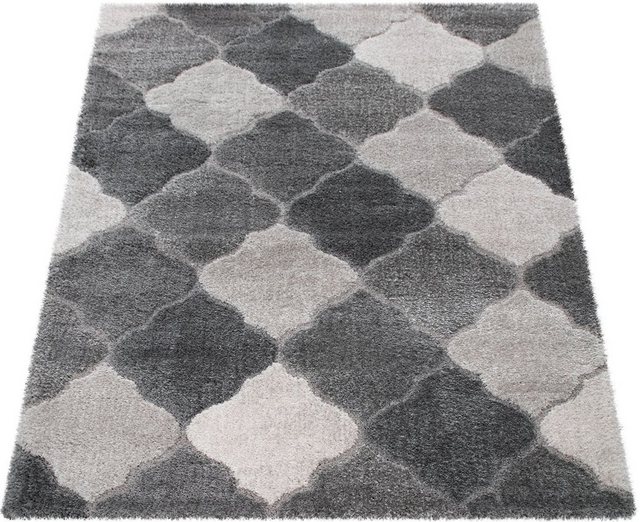 Hochflor-Teppich »Ponto 828«, Paco Home, rechteckig, Höhe 40 mm, Ornamente, weich und flauschig, ideal im Wohnzimmer & Schlafzimmer-Teppiche-Inspirationen