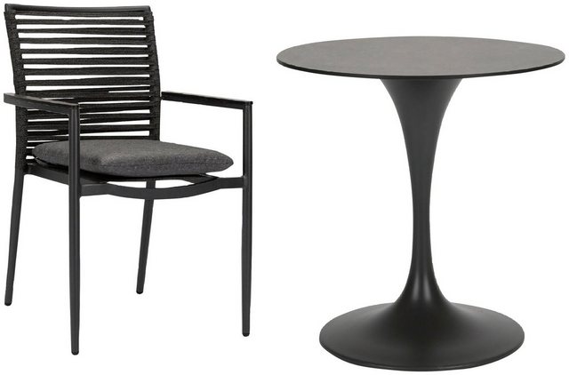 acamp Garten-Essgruppe »NEW JERSEY / TULIP«, 3 Stühle, 1 Tisch, Tisch Ø: 70 cm-Gartenmöbel-Sets-Inspirationen