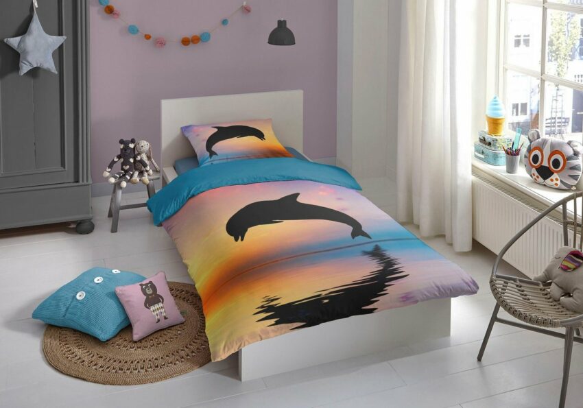 Kinderbettwäsche »Dolphin«, good morning, mit Delphin-Bettwäsche-Ideen für dein Zuhause von Home Trends
