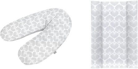 Rotho Babydesign Wickelauflage »Seashell Shape« (Set, 2-tlg), in Keilform, inklusive Stillkissen Multi, Made in Europe-Wickelauflagen-Inspirationen