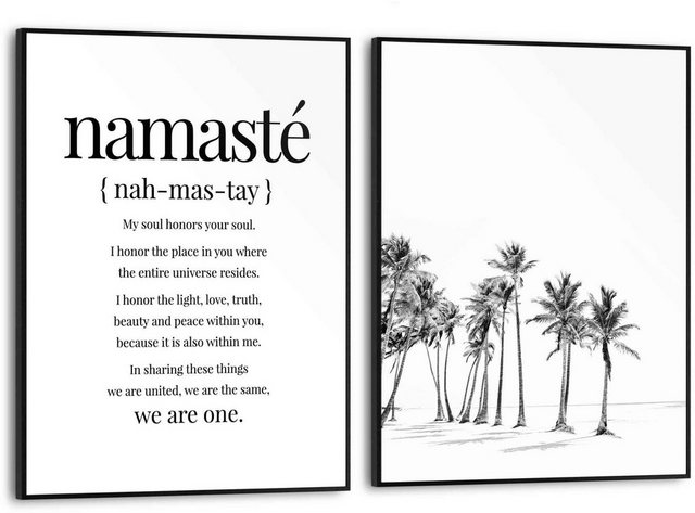 Reinders! Wandbild »Ruhe Namasté - Strand - Palme - Zen«, (2 Stück)-Bilder-Inspirationen