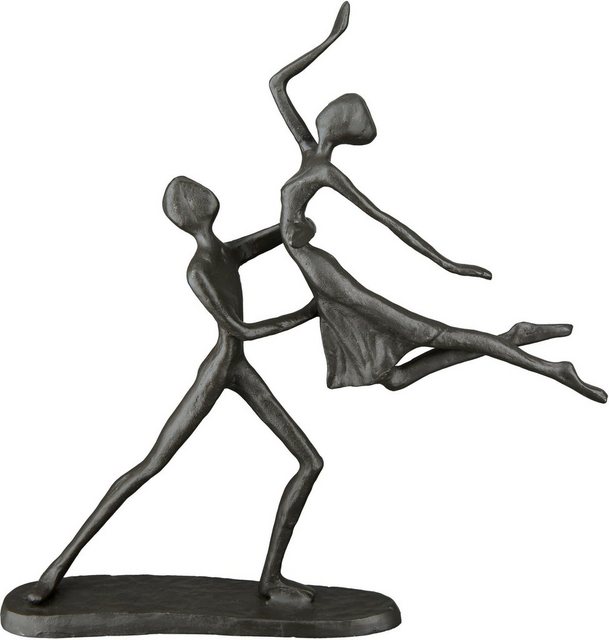 Casablanca by Gilde Dekofigur »Design Skulptur Tanzpaar, braun« (1 Stück), Dekoobjekt, aus Metall, Höhe 17,5 cm, Wohnzimmer-Figuren-Inspirationen