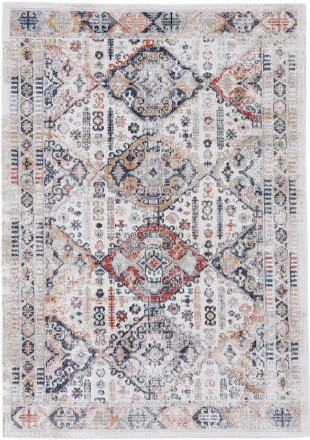 Teppich »Omen_2«, carpetfine, rechteckig, Höhe 3 mm, Orient Vintage Look-Teppiche-Inspirationen