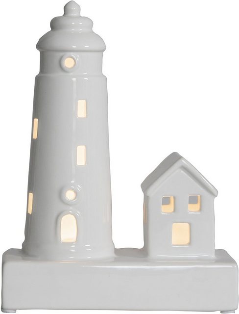 VALENTINO Wohnideen LED Dekoobjekt »Leuchtturm Corsica und Haus Holiday«, aus Keramik-Lampen-Inspirationen