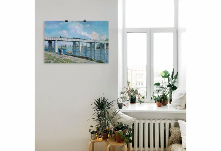 Artland Wandbild »Die Eisenbahnbrücke von Argenteuil.«, Brücken (1 Stück), in vielen Größen & Produktarten - Alubild / Outdoorbild für den Außenbereich, Leinwandbild, Poster, Wandaufkleber / Wandtattoo auch für Badezimmer geeignet-Bilder-Ideen für dein Zuhause von Home Trends