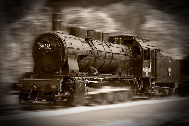 Papermoon Fototapete »Steam Locomotive«, glatt-Tapeten-Inspirationen