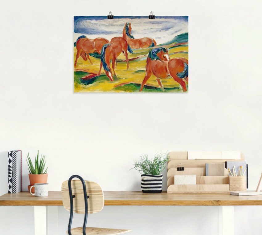 Artland Wandbild »Weidende Pferde III. 1910«, Haustiere (1 Stück), in vielen Größen & Produktarten - Alubild / Outdoorbild für den Außenbereich, Leinwandbild, Poster, Wandaufkleber / Wandtattoo auch für Badezimmer geeignet-Bilder-Ideen für dein Zuhause von Home Trends