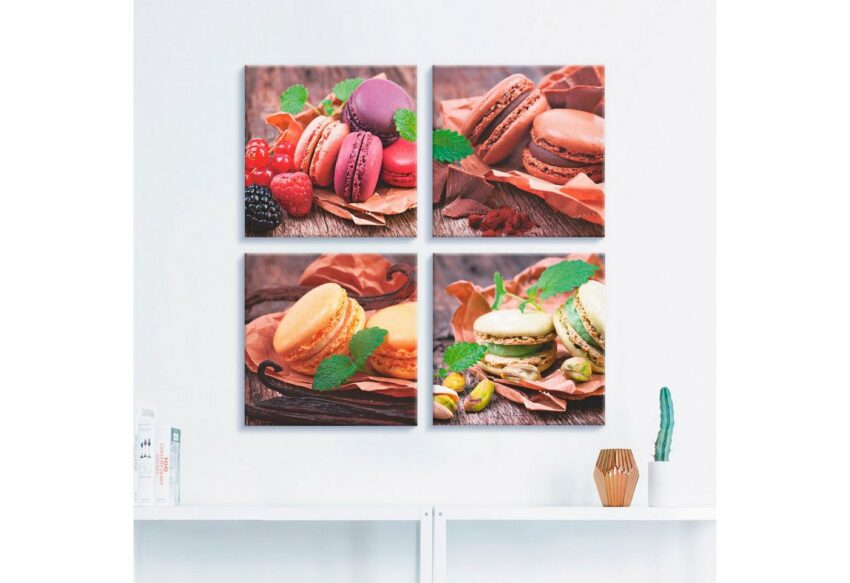 Artland Leinwandbild »Macarons«, Süßspeisen (4 Stück)-Bilder-Ideen für dein Zuhause von Home Trends