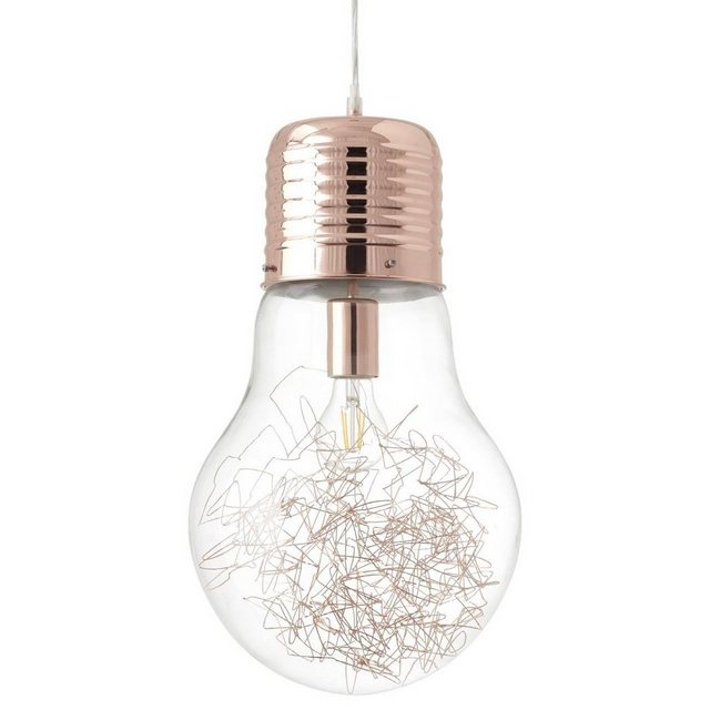 Brilliant Leuchten Pendelleuchte »Bulb«, 27cm kupfer/transparent-Lampen-Inspirationen