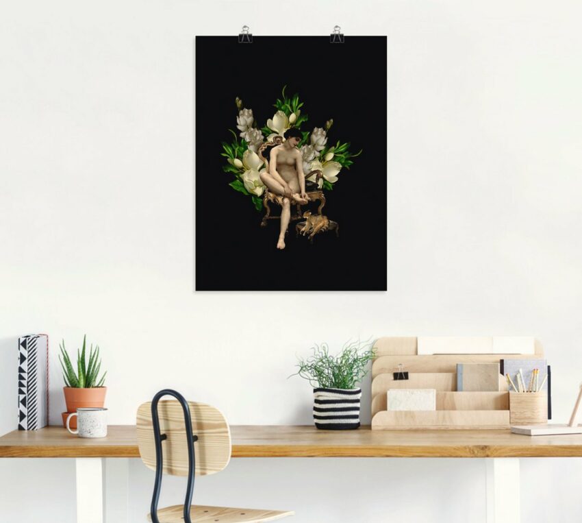Artland Wandbild »Venus mit Katze und Magnolien«, Gottes Bilder (1 Stück), in vielen Größen & Produktarten - Alubild / Outdoorbild für den Außenbereich, Leinwandbild, Poster, Wandaufkleber / Wandtattoo auch für Badezimmer geeignet-Bilder-Ideen für dein Zuhause von Home Trends