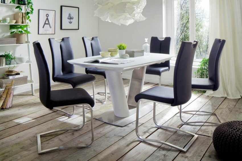 MCA furniture Esstisch »Vanita«, Bootsform mit Synchronauszug, Tischplatte Sicherheitsglas-Tische-Ideen für dein Zuhause von Home Trends