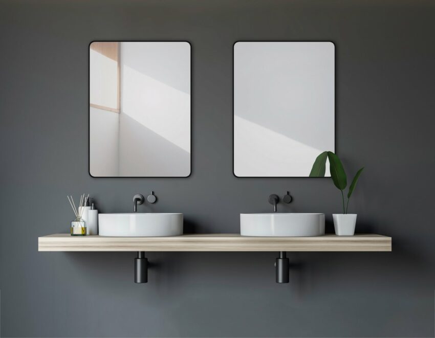 Talos Wandspiegel »Black Living« (Komplett-Set), BxH: 80x60 cm-Spiegel-Ideen für dein Zuhause von Home Trends