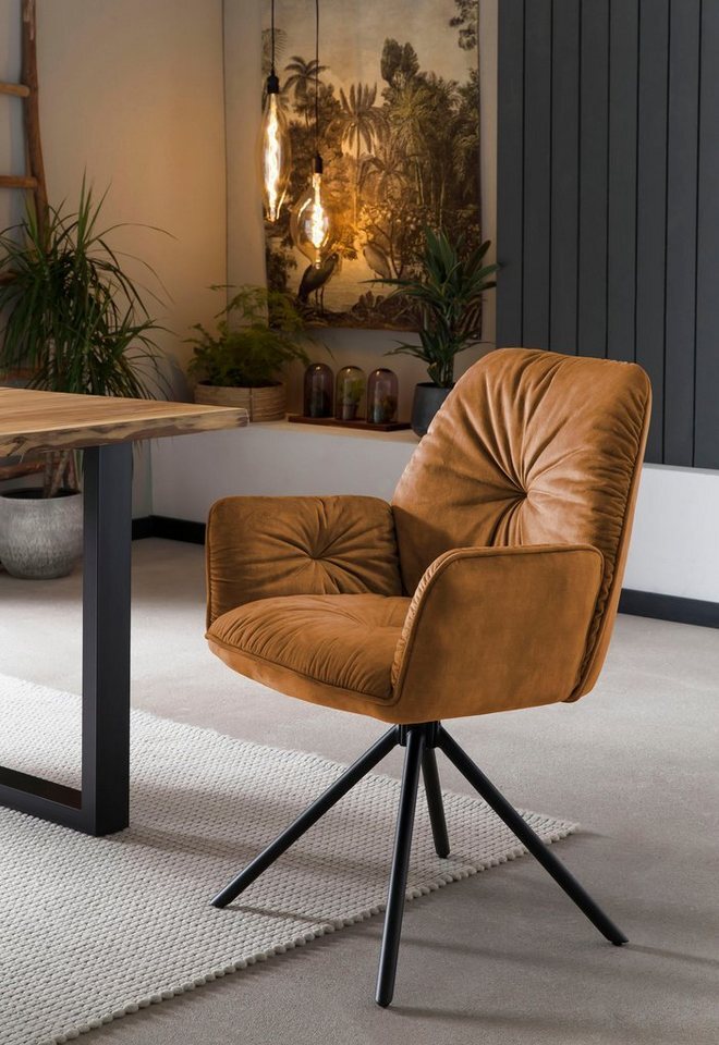 SalesFever Schalenstuhl (Set, 1 Stück), Esszimmerstuhl 360°Drehfunktion, Drehstuhl, Armlehnstuhl-Stühle-Ideen für dein Zuhause von Home Trends