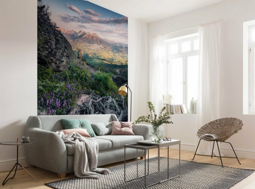 Komar Fototapete »Flowering Tales«, glatt, mehrfarbig, natürlich, bedruckt, (4 St)-Tapeten-Ideen für dein Zuhause von Home Trends