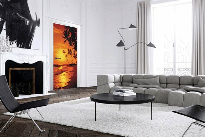 Papermoon Fototapete »Sunny Palms - Türtapete«, matt, (2 St), Vlies, 2 Bahnen, 90 x 200 cm-Tapeten-Ideen für dein Zuhause von Home Trends