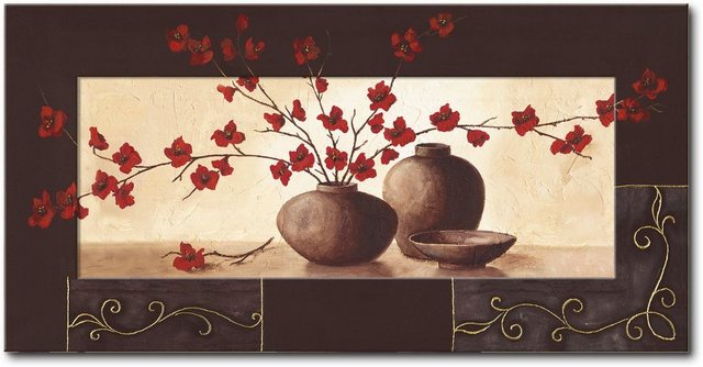 Artland Wandbild »Stillleben mit roten Blüten II«, Vasen & Töpfe (1 Stück)-Bilder-Inspirationen