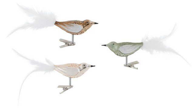 Thüringer Glasdesign Weihnachtsbaumklammer »Nature« (3-tlg), Vogelsortiment-Weihnachtsbaumklammern-Inspirationen