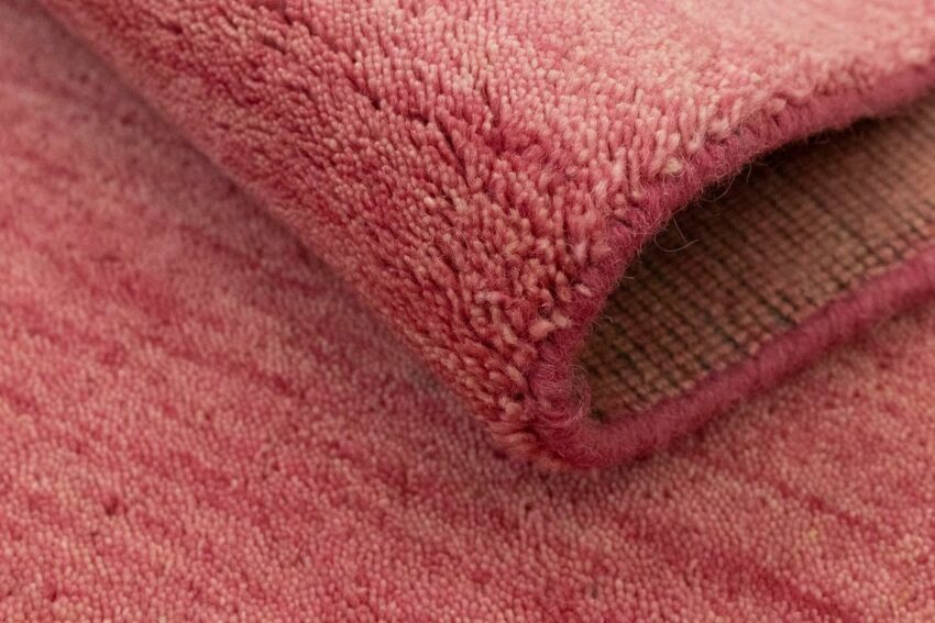 Wollteppich »Gabbeh Teppich handgewebt rosa«, morgenland, rechteckig, Höhe 8 mm, Kurzflor-Teppiche-Ideen für dein Zuhause von Home Trends