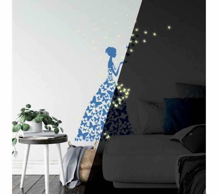 Wall-Art Wandtattoo »Schmetterling Leuchtsticker« (1 Stück)-Wandtattoos-Ideen für dein Zuhause von Home Trends