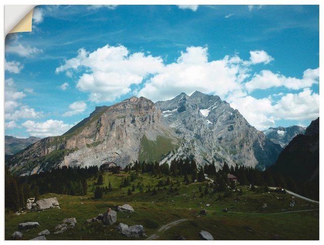 Artland Wandbild »Oeschinensee in den Alpen«, Berge (1 Stück), in vielen Größen & Produktarten -Leinwandbild, Poster, Wandaufkleber / Wandtattoo auch für Badezimmer geeignet-Bilder-Inspirationen