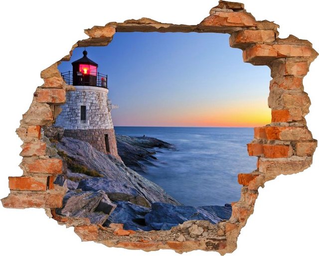 Conni Oberkircher´s Wandsticker »Lighthouse - Leuchtturm«, selbstklebend, Sonnenaufgang, Küste, Meer-Wandtattoos-Inspirationen