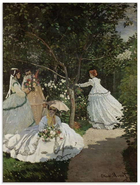 Artland Glasbild »Damen im Garten in Ville d'Avray. 1867«, Frau (1 Stück)-Bilder-Inspirationen