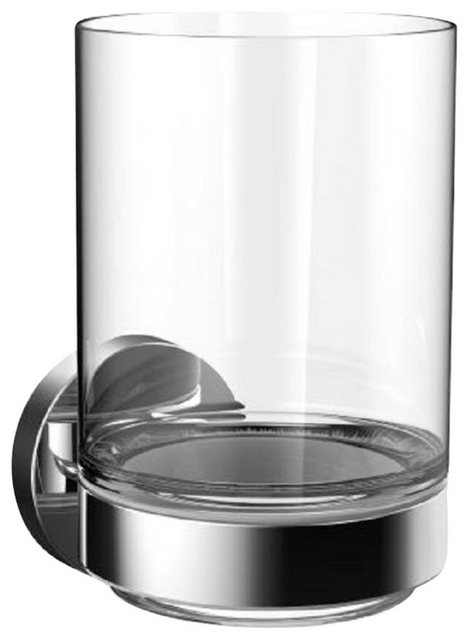Emco Zahnbürstenhalter »Round«, aus Kristallglas, klar, chrom-Zahnputzbecher-Inspirationen