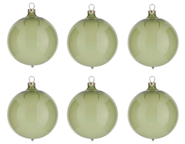 Thüringer Glasdesign Weihnachtsbaumkugel »Transparent« (6 Stück), grün-Weihnachtskugeln-Inspirationen