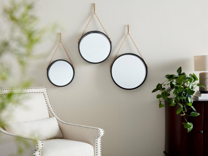 Timbers Wandspiegel »Awuna« (3-St), Set, rund-Spiegel-Ideen für dein Zuhause von Home Trends