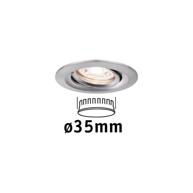 Paulmann LED Einbaustrahler »Nova mini schwenkbar 1x4W 2.700K Eisen gebürstet 230V«-Lampen-Inspirationen