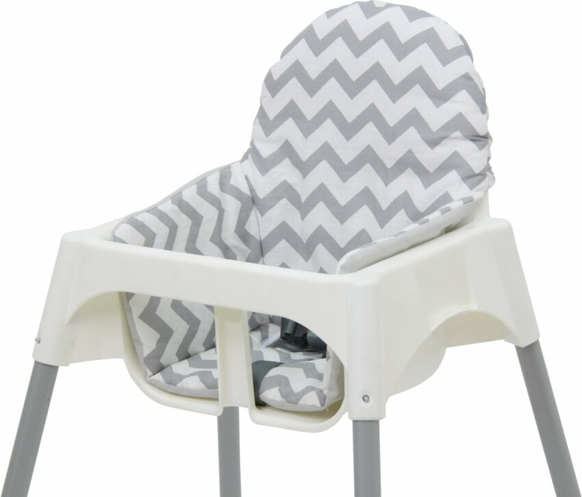Polini kids Kinder-Sitzauflage »Zick Zack weiß grau«, für Ikea Antilop-Hochstuhl (nicht im Lieferumfang enthalten)-Hochstuhl-Auflagen-Ideen für dein Zuhause von Home Trends