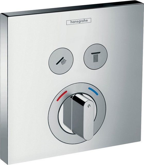 hansgrohe Brausethermostat »ShowerSelect« Unterputz, für 2 Verbraucher, mit Temperaturbegrenzer, eckig-Armaturen-Inspirationen