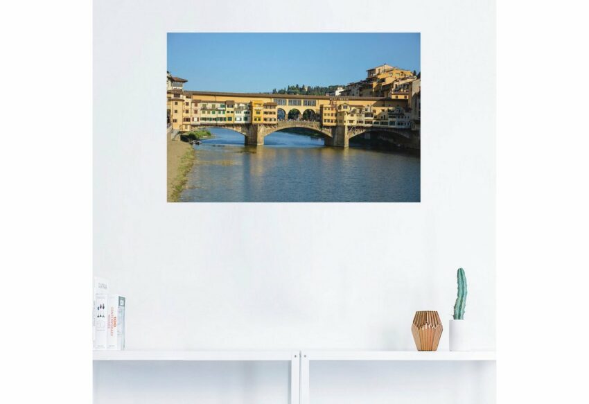 Artland Wandbild »Brücke Ponte Vecchio in Florenz«, Florenz (1 Stück), in vielen Größen & Produktarten - Alubild / Outdoorbild für den Außenbereich, Leinwandbild, Poster, Wandaufkleber / Wandtattoo auch für Badezimmer geeignet-Bilder-Ideen für dein Zuhause von Home Trends