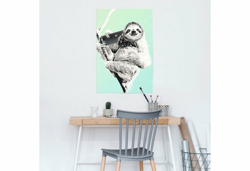 Reinders! Poster »Boombox Faultier«, (1 Stück)-Bilder-Ideen für dein Zuhause von Home Trends