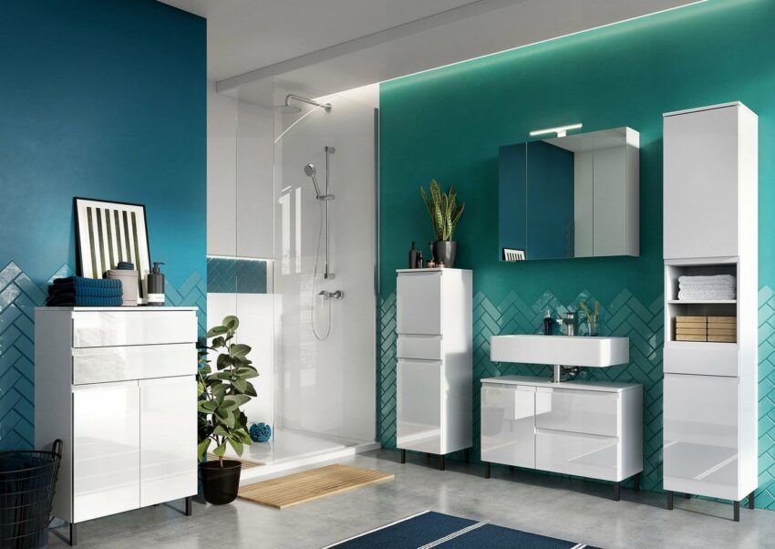 GERMANIA Waschbeckenunterschrank »Scantic« Breite 80 cm, Badezimmerschrank, verstellbarer Einlegeboden, Türdämpfung, grifflose Optik, MDF-Fronten-Schränke-Ideen für dein Zuhause von Home Trends