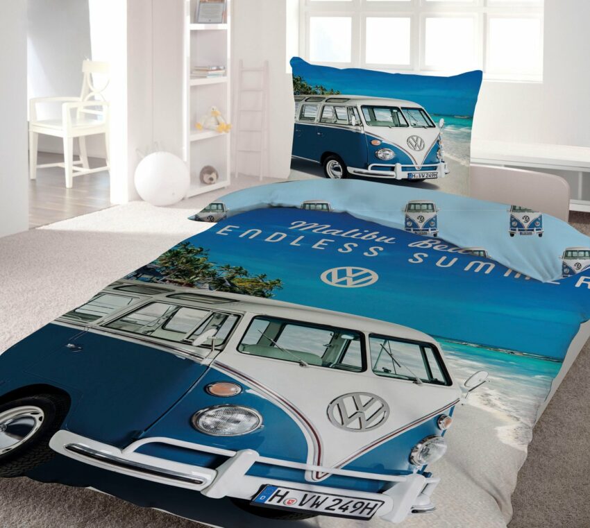 Wendebettwäsche »Malibu Beach«, Volkswagen, mit VW Bus-Bettwäsche-Ideen für dein Zuhause von Home Trends