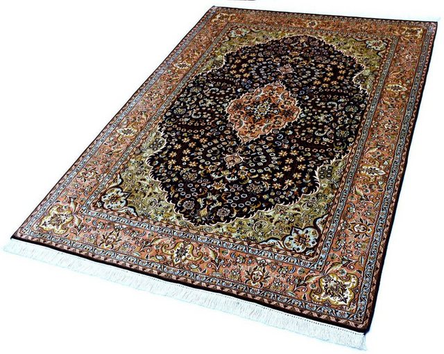 Seidenteppich »Kashan 9495«, Kayoom, rechteckig, Höhe 10 mm, Einzelstück mit Zertifikat, Wohnzimmer-Teppiche-Inspirationen