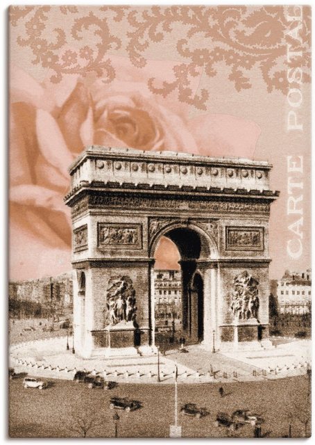 Artland Wandbild »Paris - Triumphbogen«, Gebäude (1 Stück), in vielen Größen & Produktarten - Alubild / Outdoorbild für den Außenbereich, Leinwandbild, Poster, Wandaufkleber / Wandtattoo auch für Badezimmer geeignet-Bilder-Inspirationen