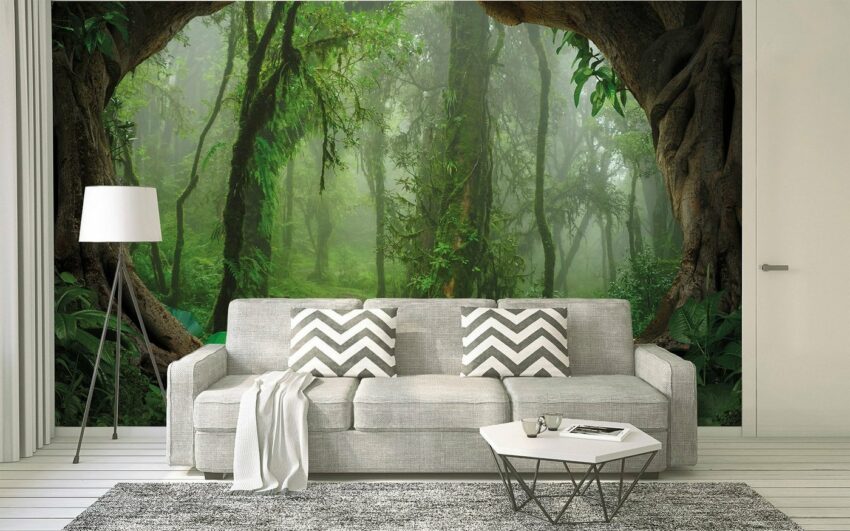 living walls Fototapete »Designwalls Tropical Forest«, glatt, (5 St)-Tapeten-Ideen für dein Zuhause von Home Trends