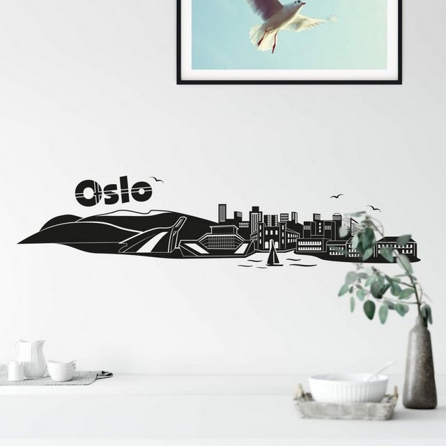 Wall-Art Wandtattoo »XXL Stadt Skyline Oslo 100cm« (1 Stück)-Wandtattoos-Inspirationen