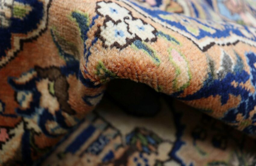 Wollteppich »Täbriz Teppich handgeknüpft blau«, morgenland, rechteckig, Höhe 7 mm-Teppiche-Ideen für dein Zuhause von Home Trends