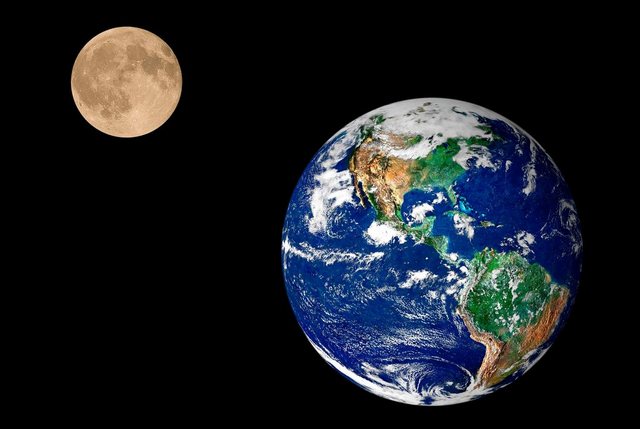 Papermoon Fototapete »Earth and Moon«, glatt-Tapeten-Inspirationen