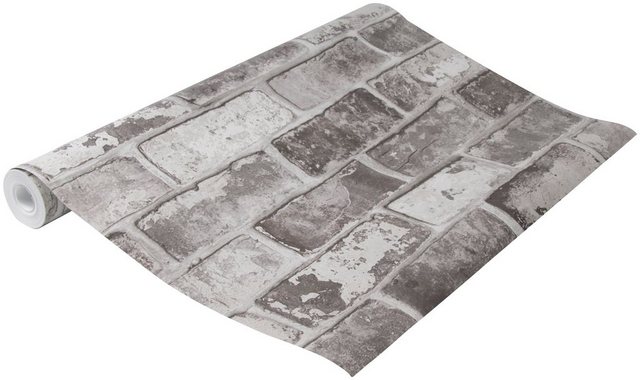 vtwonen Vliestapete »Steine«, Steinoptik, (1 St), Grau - 10m x 52cm-Tapeten-Inspirationen
