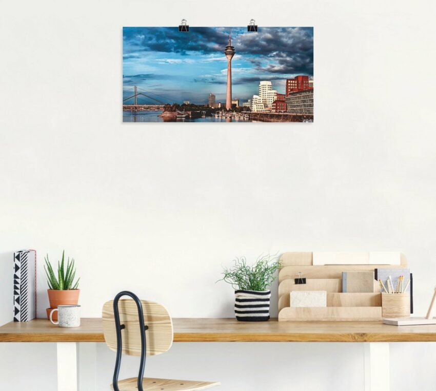 Artland Wandbild »Düsseldorf Skyline I«, Deutschland (1 Stück), in vielen Größen & Produktarten -Leinwandbild, Poster, Wandaufkleber / Wandtattoo auch für Badezimmer geeignet-Bilder-Ideen für dein Zuhause von Home Trends